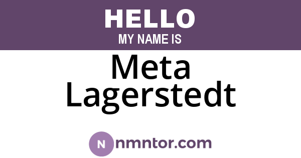 Meta Lagerstedt