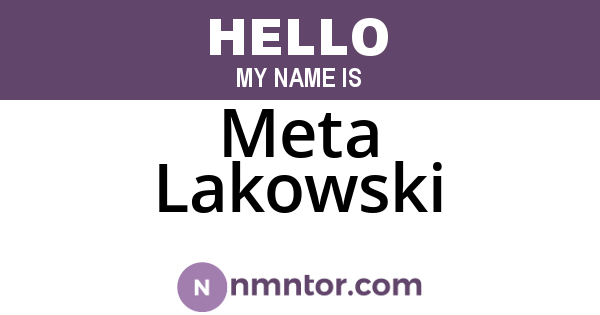 Meta Lakowski