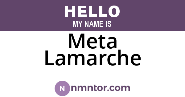 Meta Lamarche