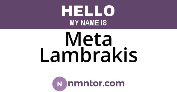 Meta Lambrakis