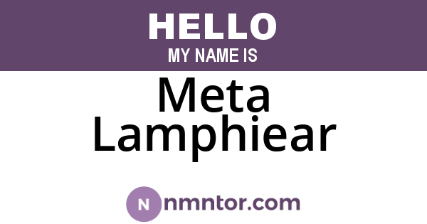 Meta Lamphiear