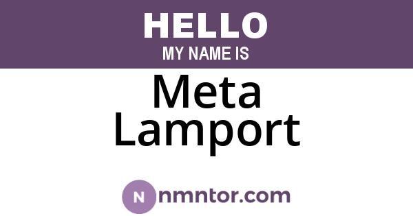 Meta Lamport