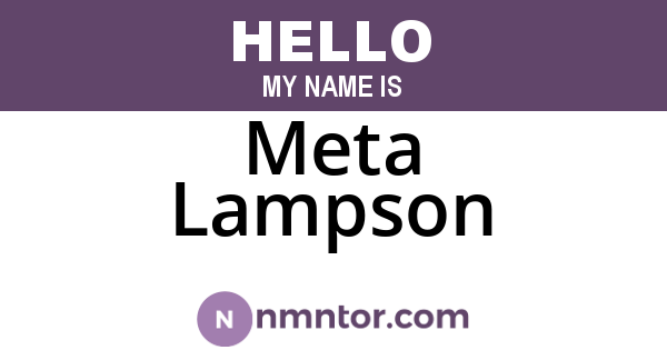 Meta Lampson