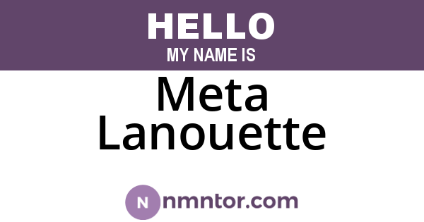 Meta Lanouette