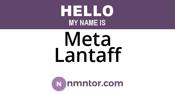 Meta Lantaff