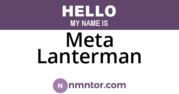 Meta Lanterman