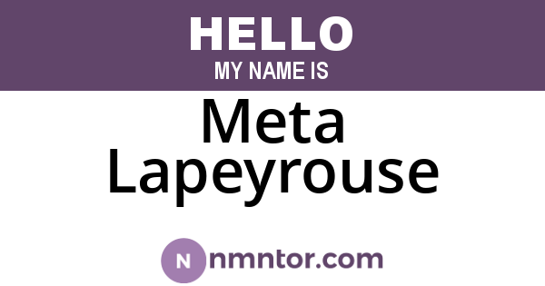 Meta Lapeyrouse