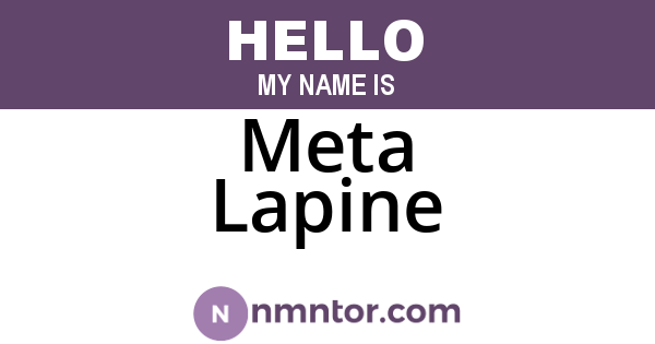 Meta Lapine