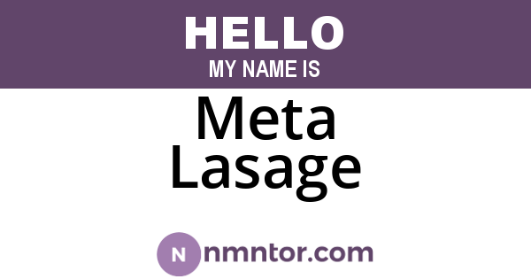 Meta Lasage