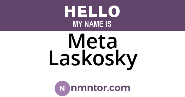 Meta Laskosky