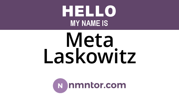 Meta Laskowitz