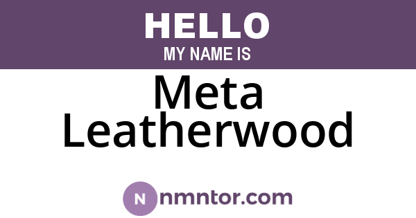 Meta Leatherwood