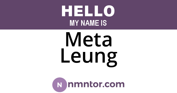 Meta Leung
