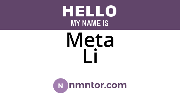 Meta Li