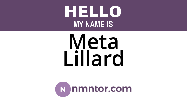 Meta Lillard