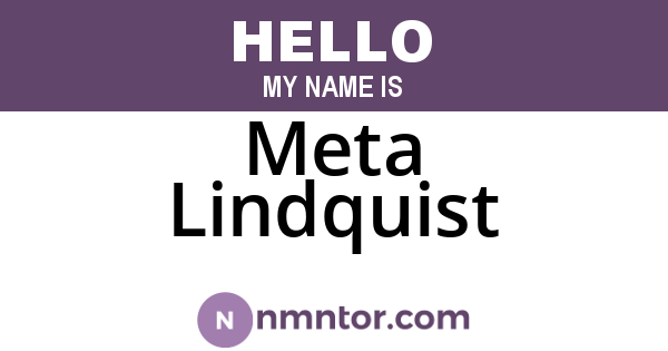 Meta Lindquist