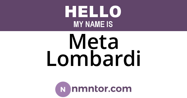 Meta Lombardi