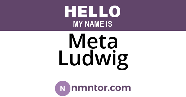 Meta Ludwig