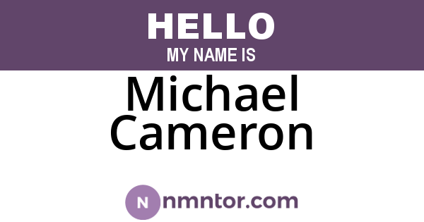 Michael Cameron
