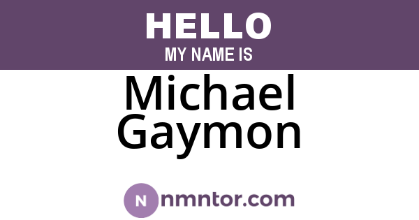 Michael Gaymon