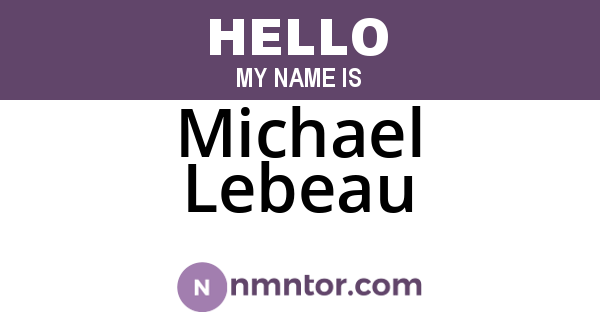 Michael Lebeau