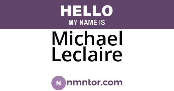 Michael Leclaire