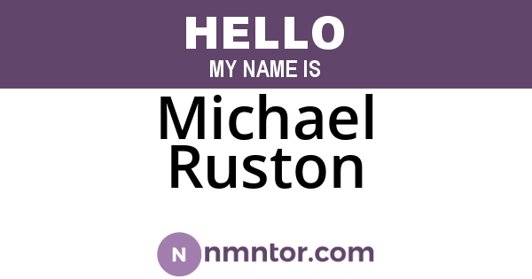 Michael Ruston