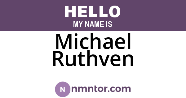 Michael Ruthven