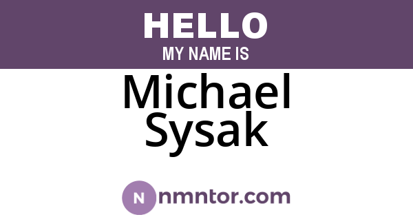 Michael Sysak