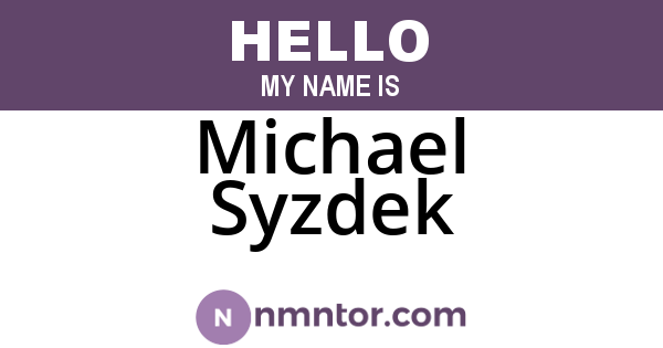 Michael Syzdek