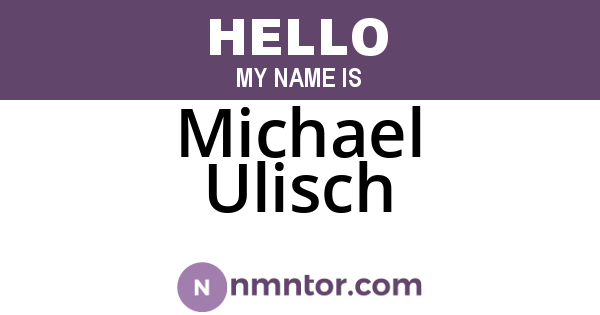 Michael Ulisch