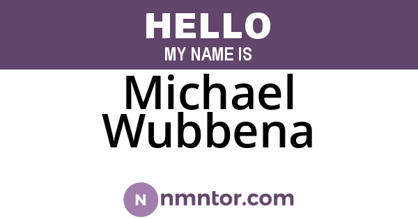 Michael Wubbena