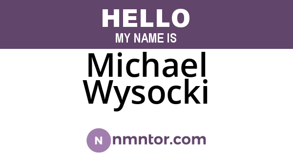 Michael Wysocki