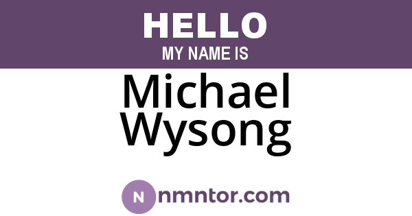 Michael Wysong