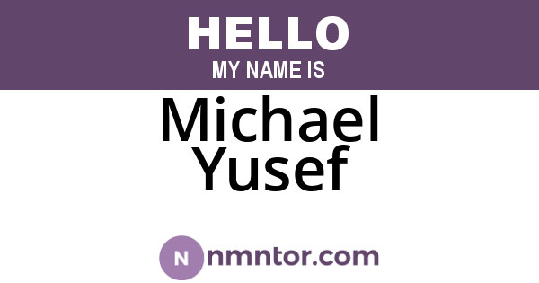 Michael Yusef