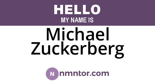Michael Zuckerberg