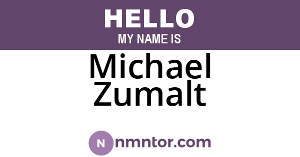 Michael Zumalt