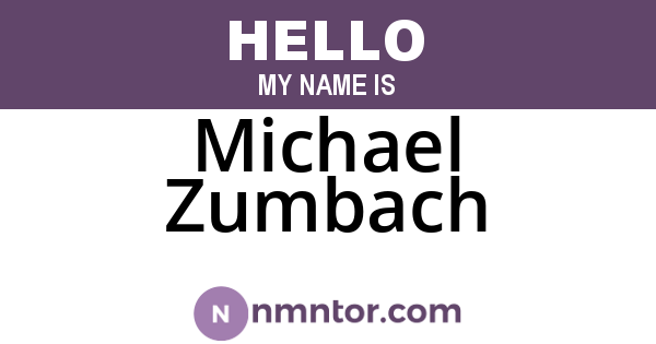 Michael Zumbach