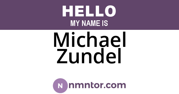 Michael Zundel