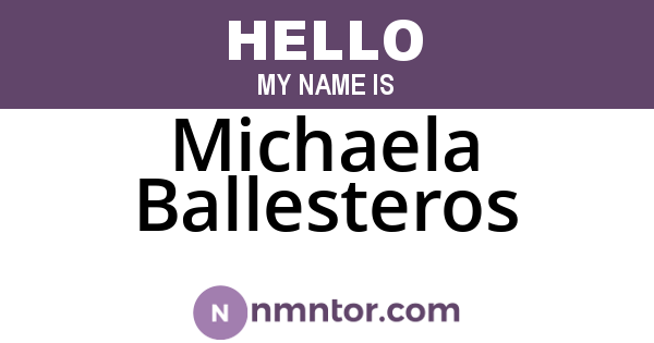 Michaela Ballesteros