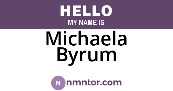 Michaela Byrum