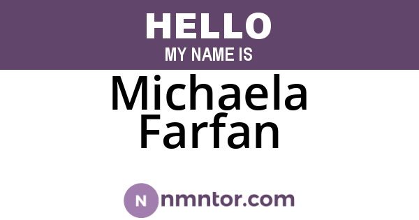 Michaela Farfan