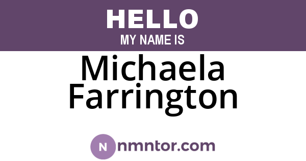 Michaela Farrington
