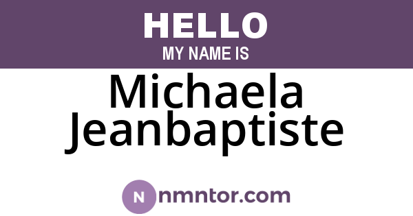 Michaela Jeanbaptiste