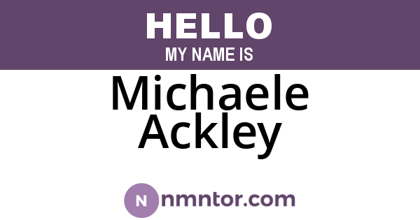 Michaele Ackley