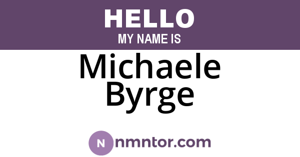Michaele Byrge