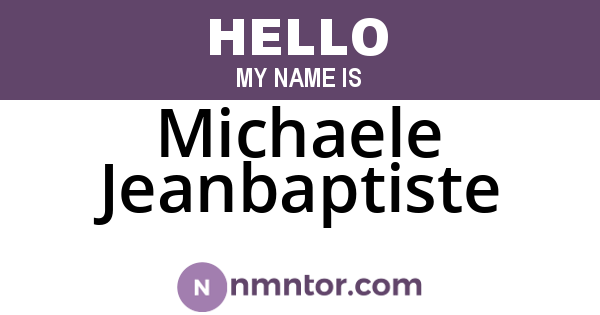 Michaele Jeanbaptiste