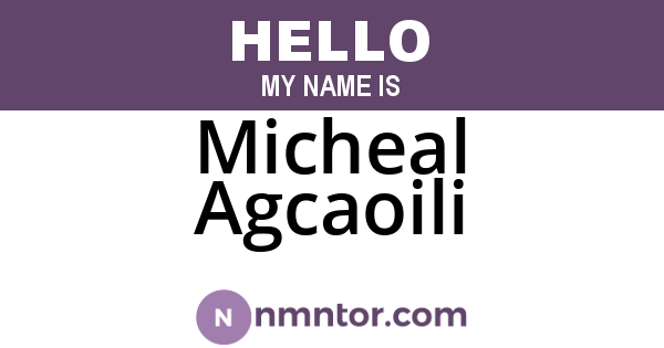 Micheal Agcaoili