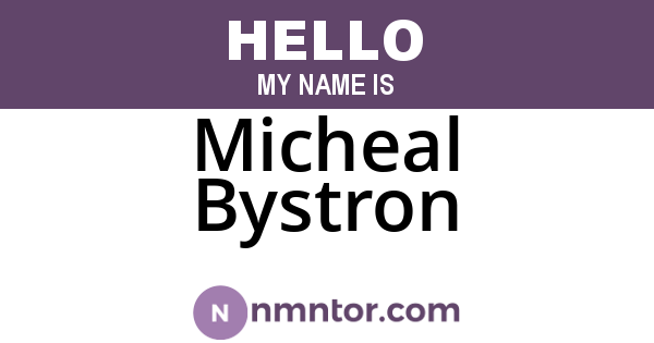 Micheal Bystron