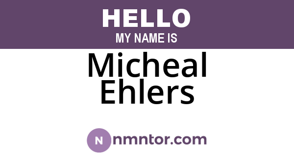 Micheal Ehlers